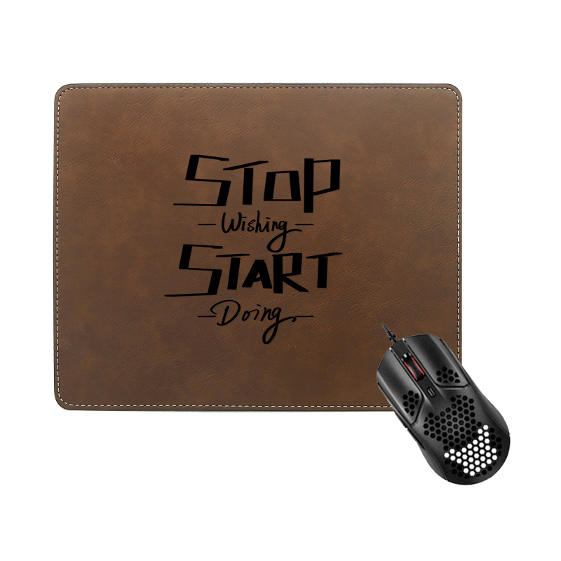 Laserbar Leatherette rektangel musmatta 25*20cm