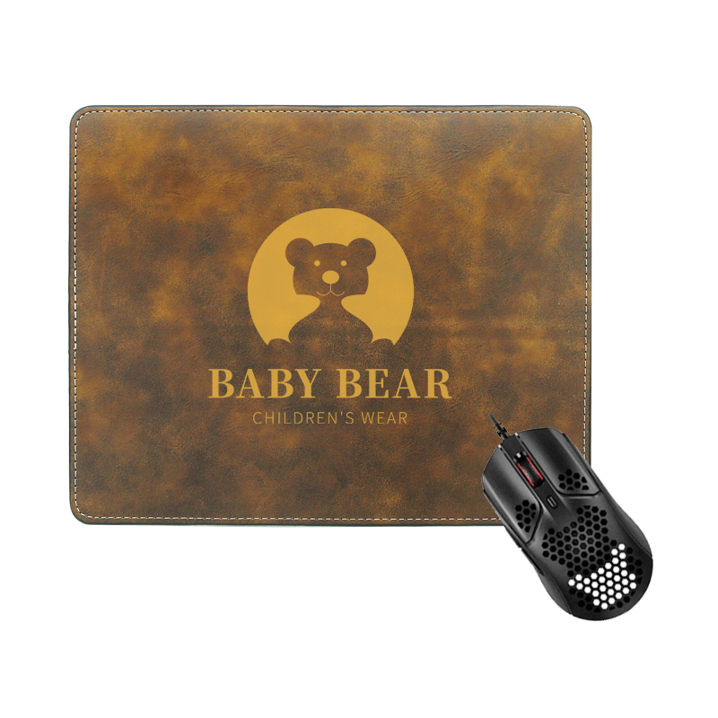 Laserbar Leatherette rektangel musmatta 25*20cm