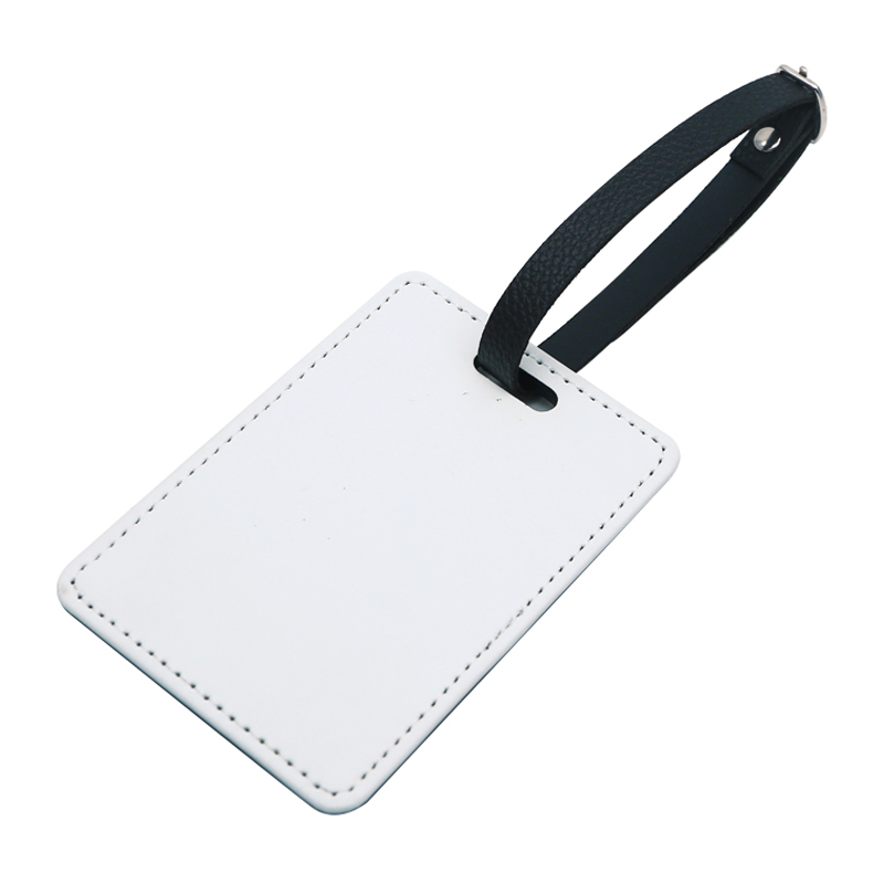 Sublimation PU Läder Bagage Tag med Fack