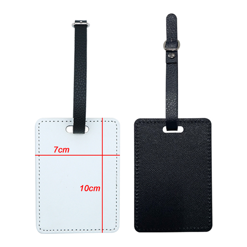 Sublimation PU Läder Bagage Tag med Fack