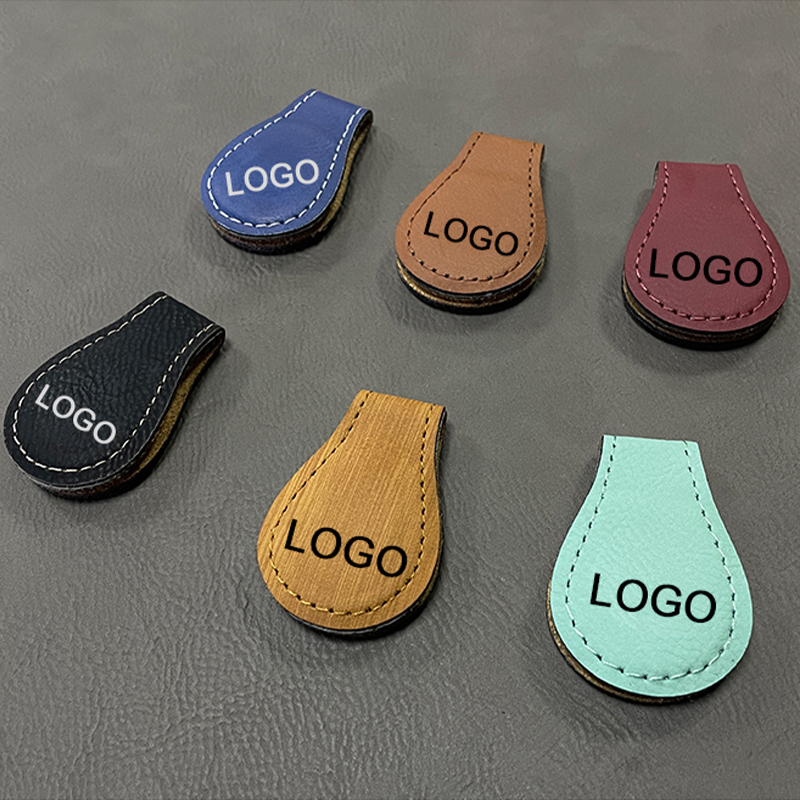 Laserbar konstlädermagnet bokmärke