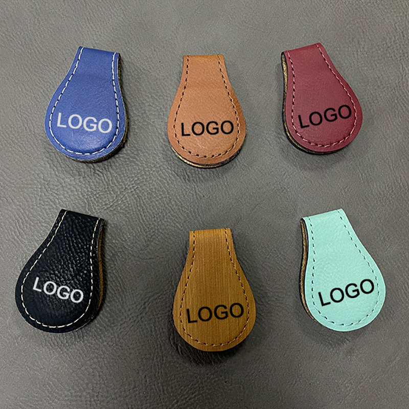 Laserbar konstlädermagnet bokmärke