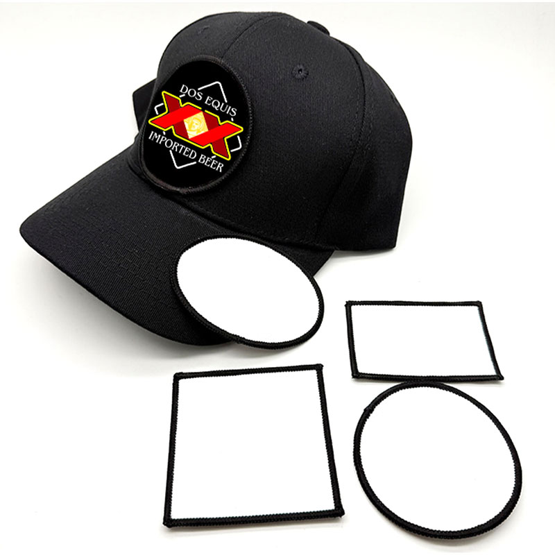 3' Round Sublimation Tyg Merrow Patch med lim 3' Round Sublimation Tyg Merrow Patch med lim