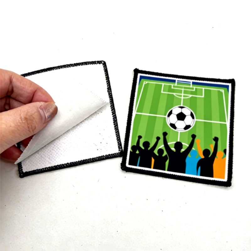 2 1/2' x 2 1/2' Square Sublimation Tyg Merrow Patch med lim 2 1/2' x 2 1/2' Square Sublimation Tyg Merrow Patch med lim