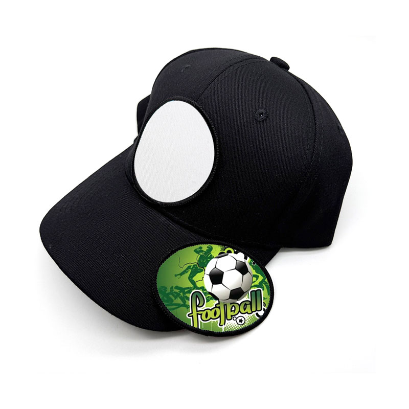 3' x 2' Oval Sublimation Tyg Merrow Patch med lim