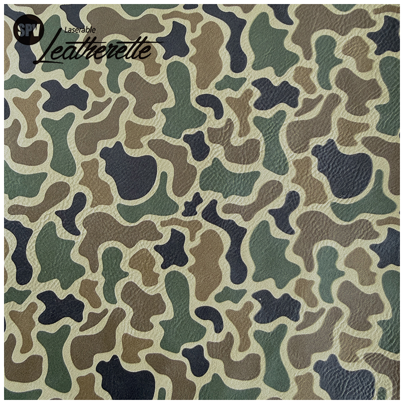 Camouflage Laserable läderark med lim/utan lim