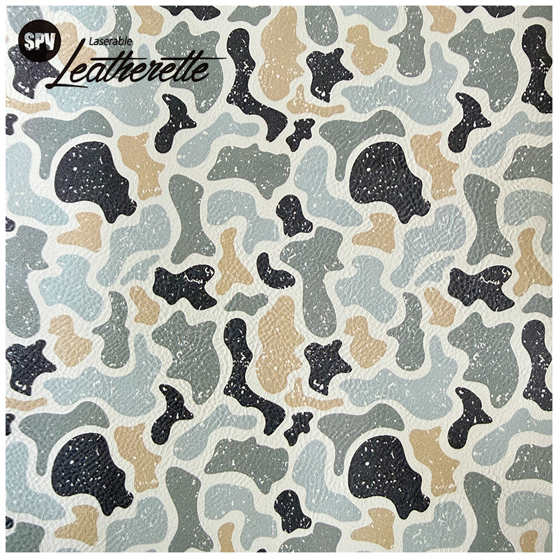 Camouflage Laserable läderark med lim/utan lim