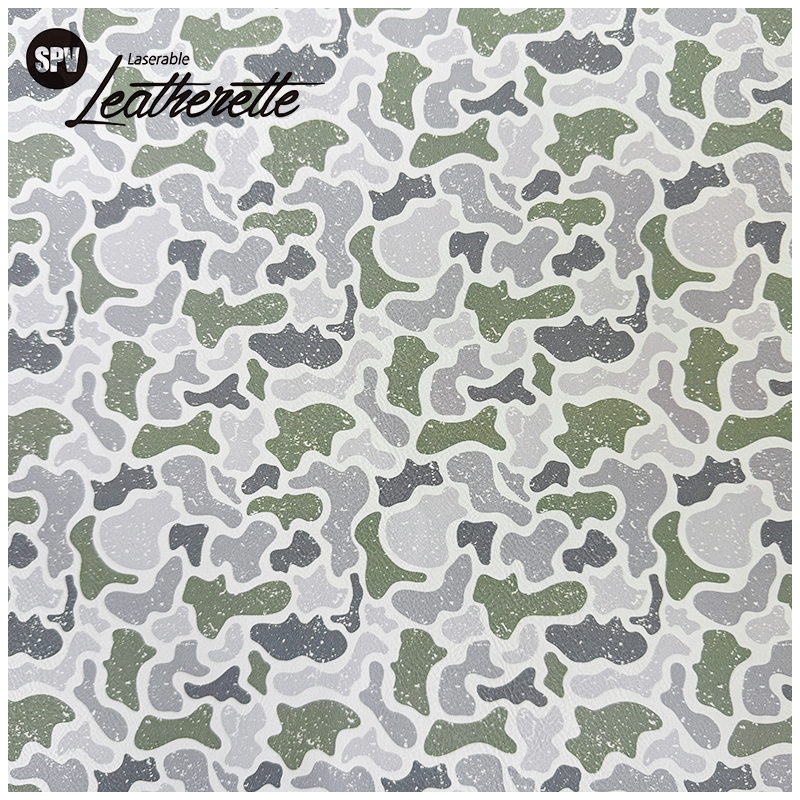 Camouflage Laserable läderark med lim/utan lim