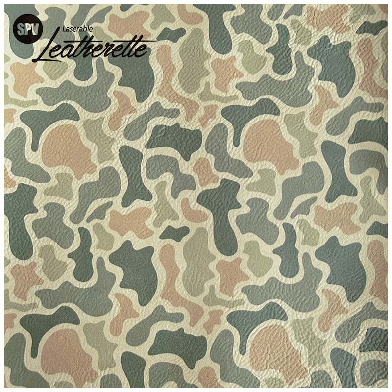 Camouflage Laserable läderark med lim/utan lim