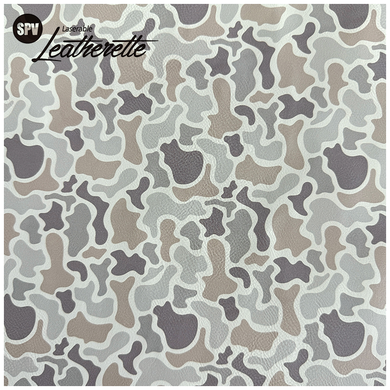 Camouflage Laserable läderark med lim/utan lim
