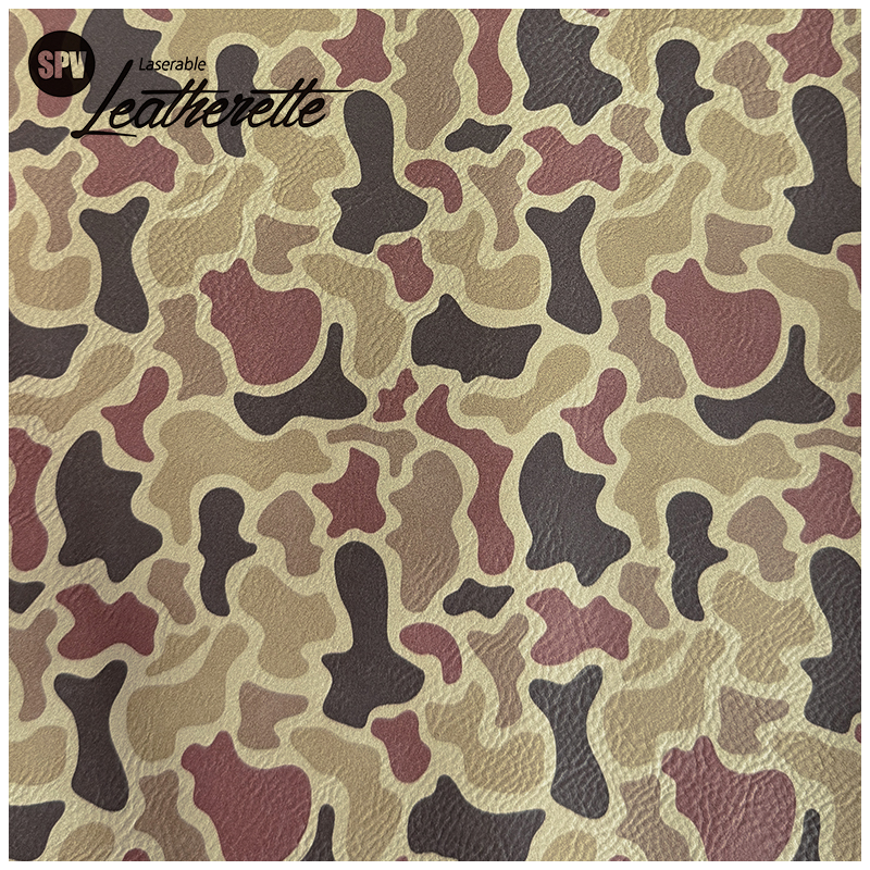 Camouflage Laserable läderark med lim/utan lim