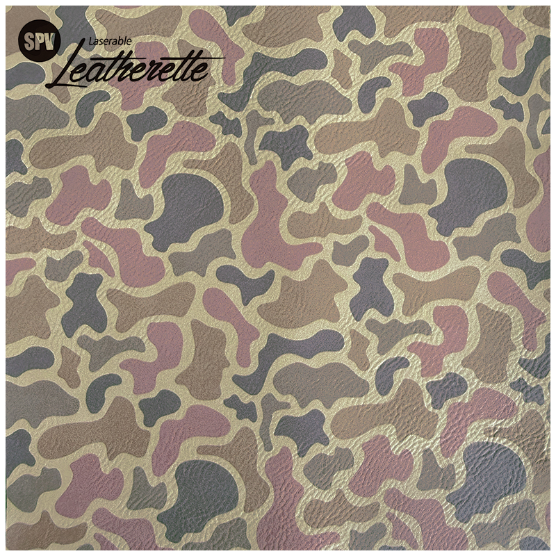 Camouflage Laserable läderark med lim/utan lim