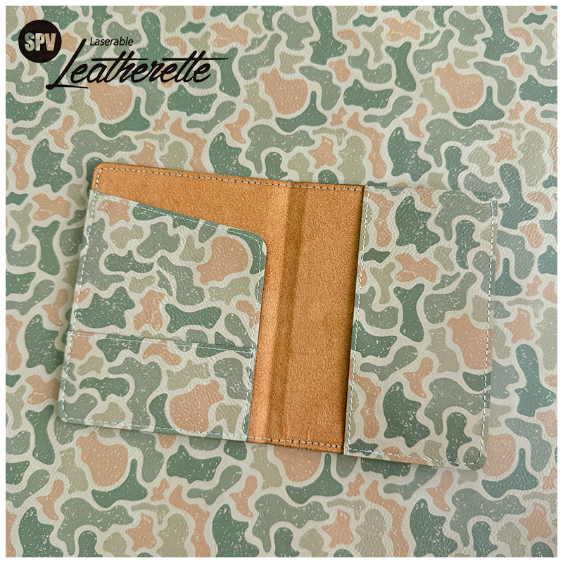 Camouflage Laserable läderark med lim/utan lim
