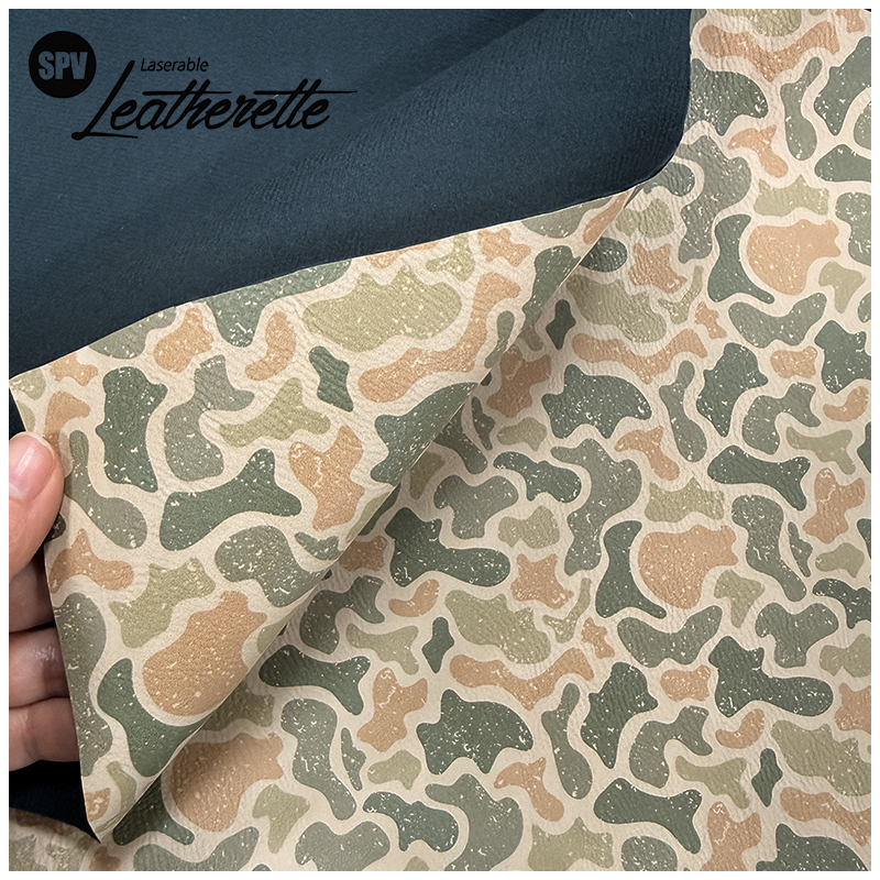 Camouflage Laserable läderark med lim/utan lim