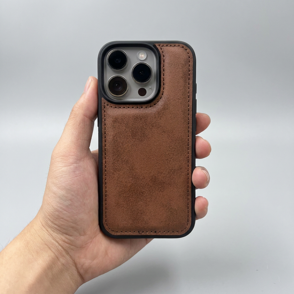Laserbart telefonfodral i konstläder