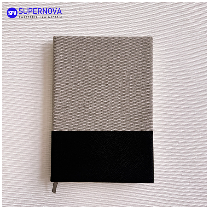Split Laserable läder & Canvas Notebook