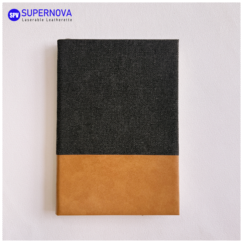 Split Laserable läder & Canvas Notebook