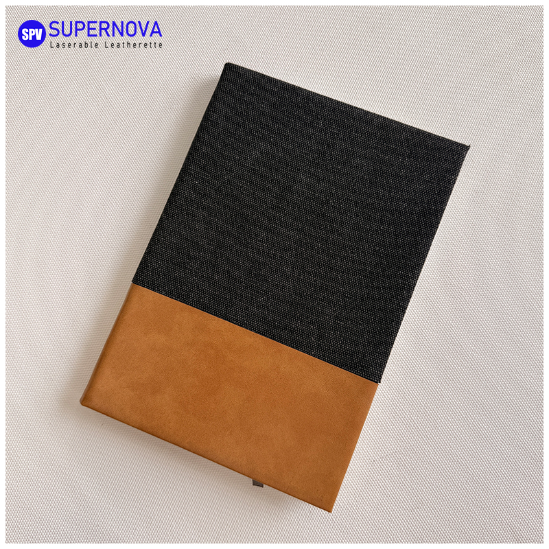 Split Laserable läder & Canvas Notebook