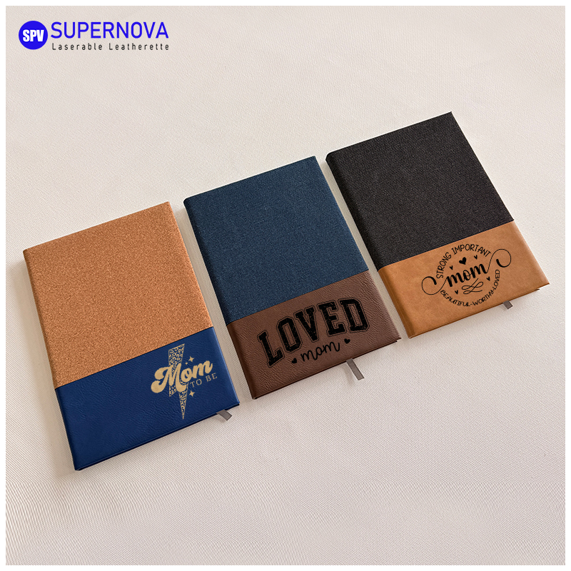 Split Laserable läder & Canvas Notebook