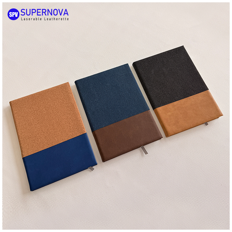 Split Laserable läder & Canvas Notebook