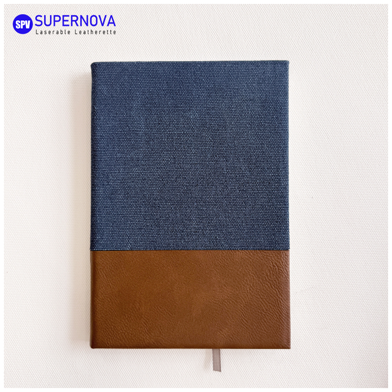 Split Laserable läder & Canvas Notebook