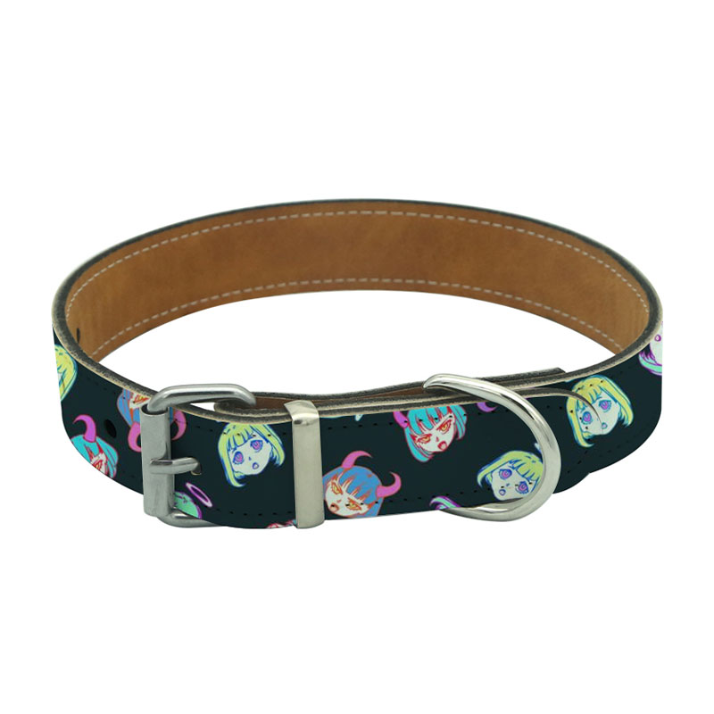 Sublimation Leatherette Hundhalsband - M