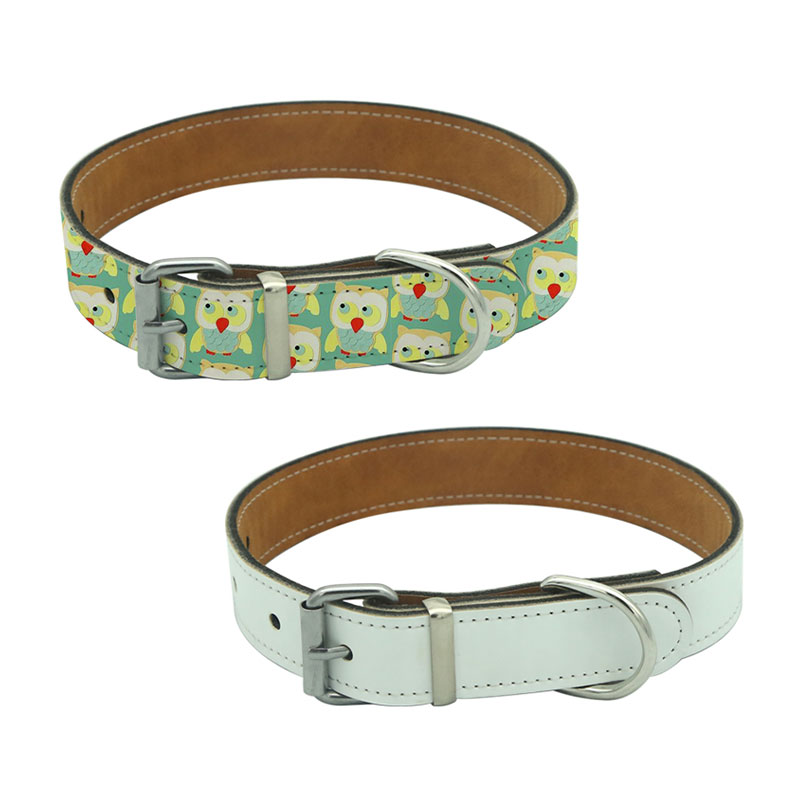 Sublimation läderhalsband för hund - L