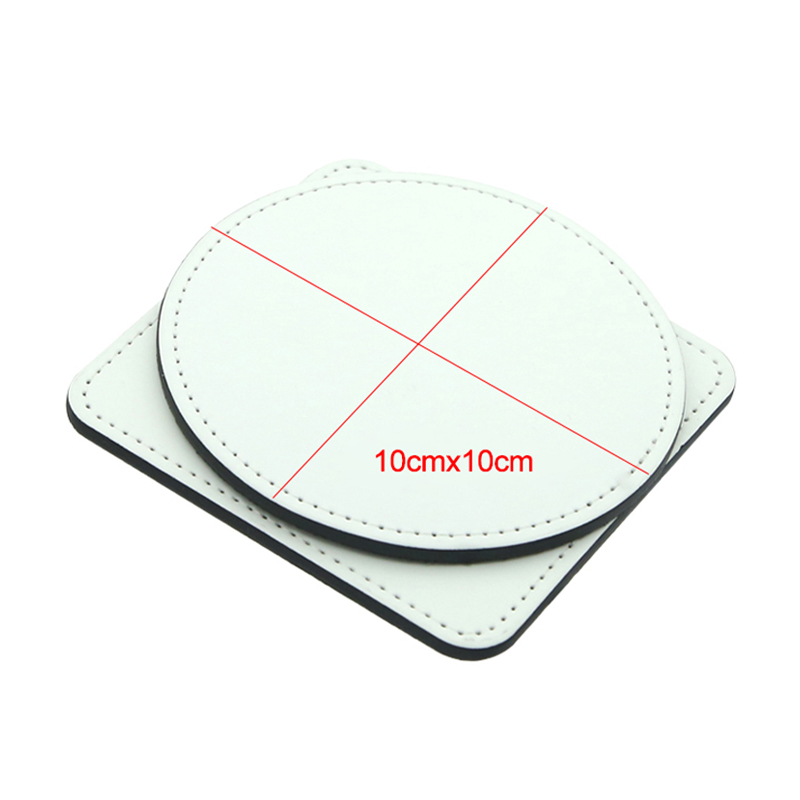 Sublimation PU Läder Mugg Underlägg -Rund Sublimation PU Läder Mugg Underlägg -Rund