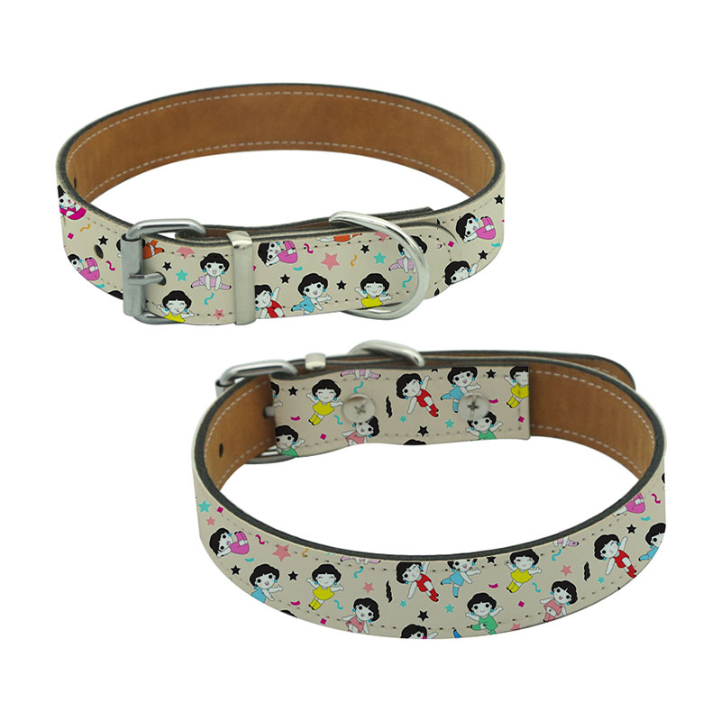 Sublimation läderhalsband för hund - S
