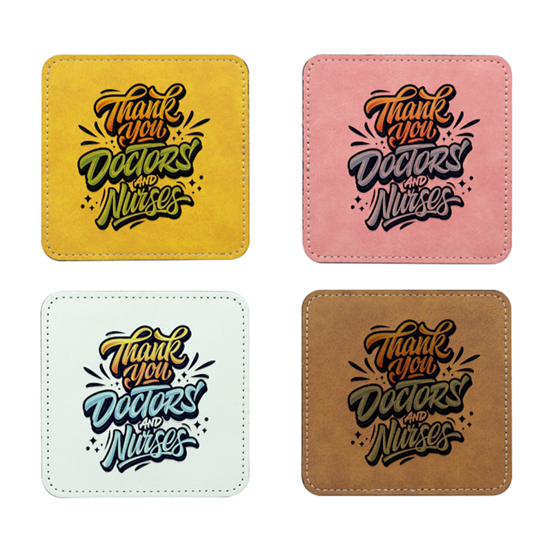 Sublimation PU Läder Mugg Underlägg - Square