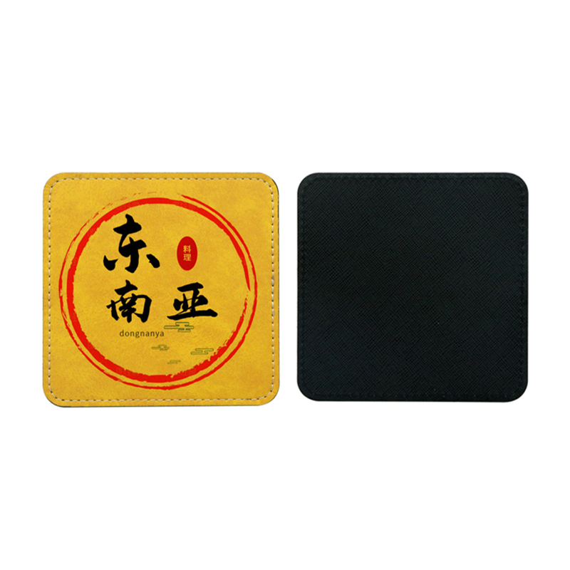 Sublimation PU Läder Mugg Underlägg - Square