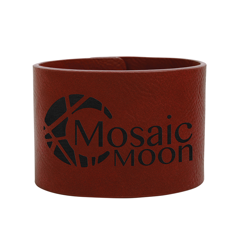 9 1/2' x 1' Laserbar lädermanschettarmband