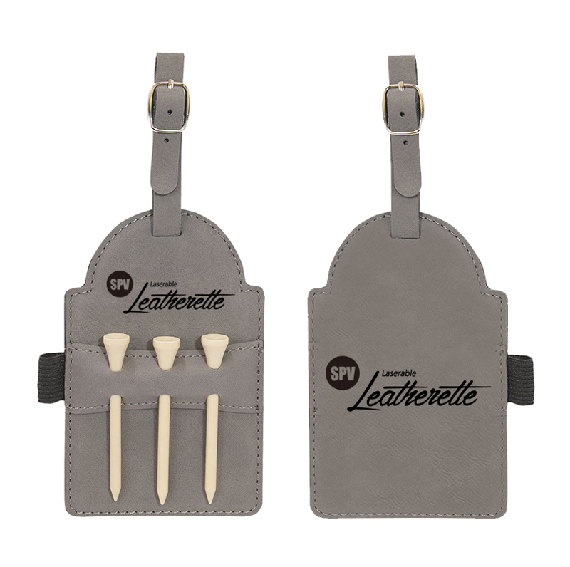Laserbar golfväska i konstläder med tees Laserbar golfväska i konstläder med tees