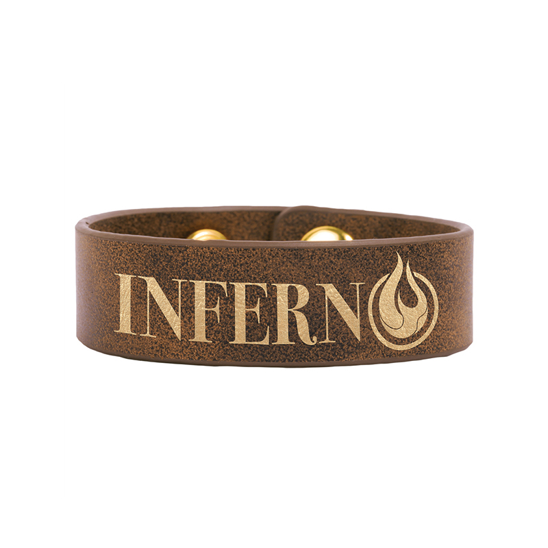 8 1/2' x 3/4' Laserbart lädermanschettarmband