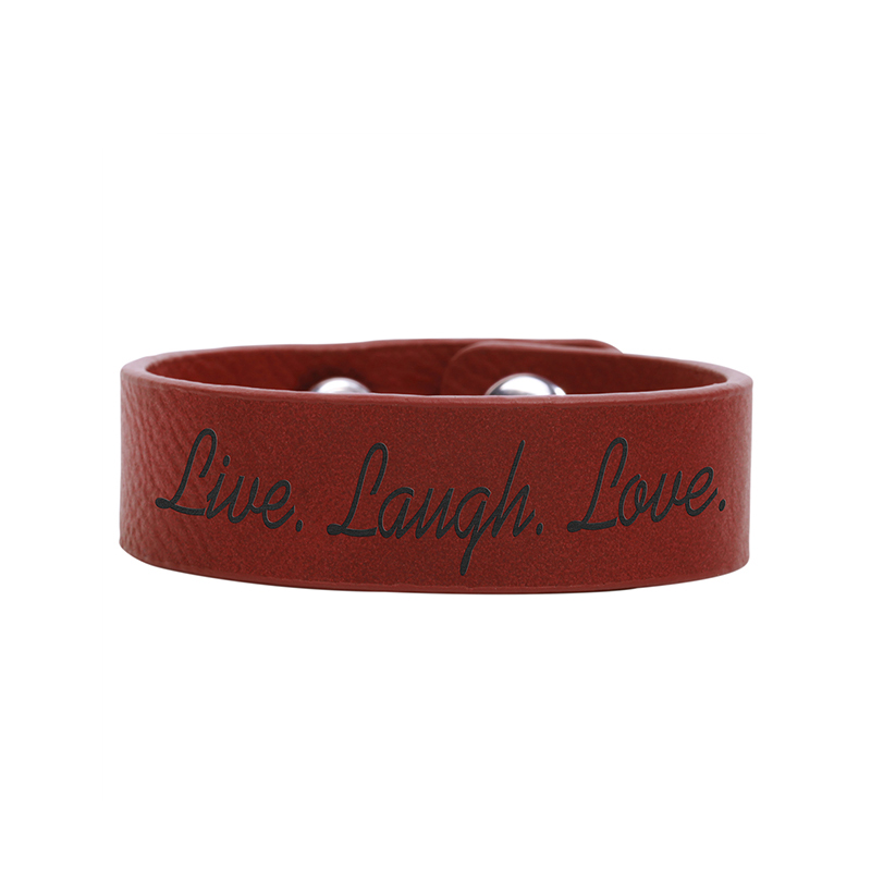 8 1/2' x 3/4' Laserbart lädermanschettarmband