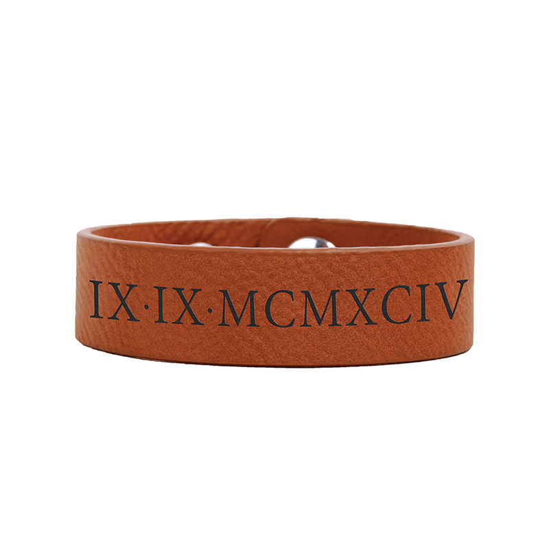 8 1/2' x 3/4' Laserbart lädermanschettarmband