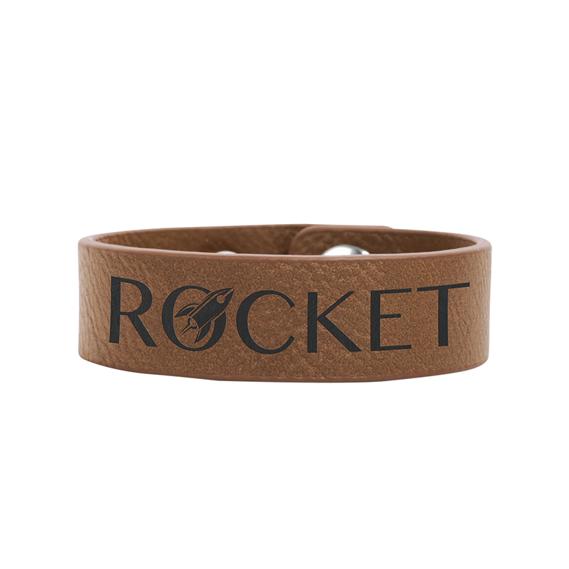 9 1/2' x 1' Laserbar lädermanschettarmband