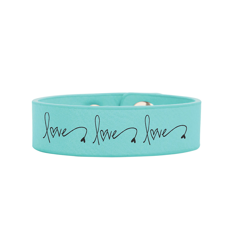 8 1/2' x 3/4' Laserbart lädermanschettarmband