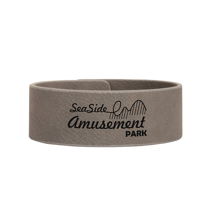 9 1/2' x 1' Laserbar lädermanschettarmband