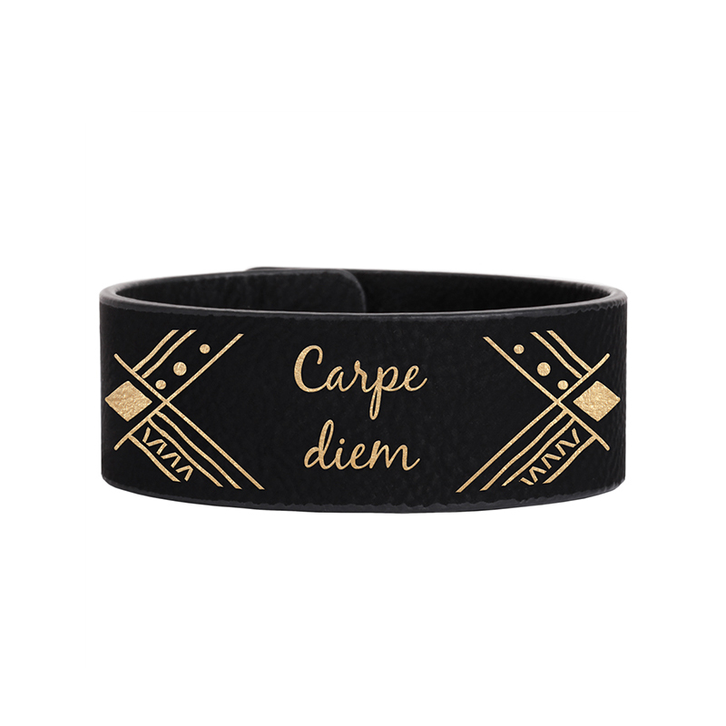 9 1/2' x 1' Laserbar lädermanschettarmband