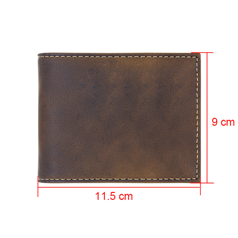 Laserbar Bi-Fold plånbok i konstläder med Flip ID Display