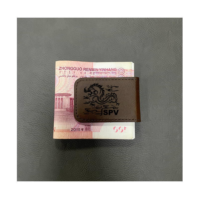 Laserbar konstläder Money Clip