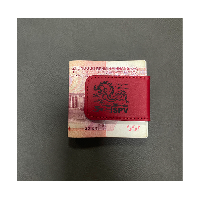 Laserbar konstläder Money Clip