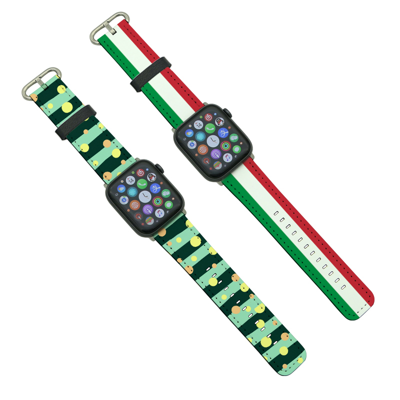 Sublimation PU-läder Apple Watch-armband för serier 1/2/3-38 mm
