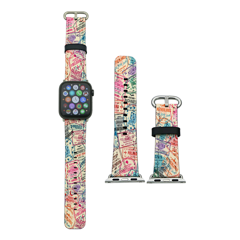 Sublimation PU Läder Apple iWatch Band för Series 4/5-40mm