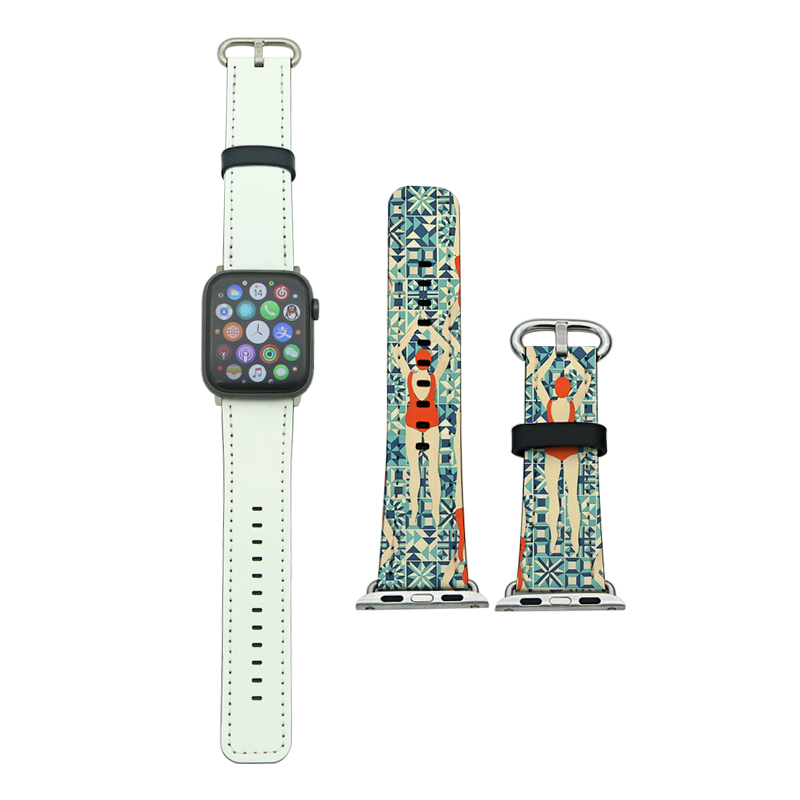 Sublimering PU Läder Apple iWatch band för Series 4/5-44mm