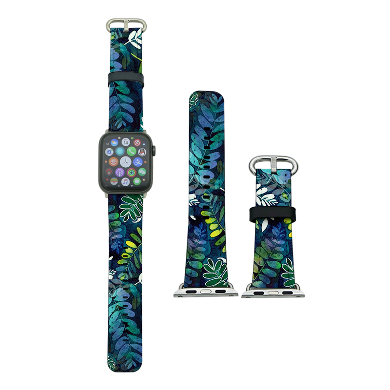 Sublimation PU-läder Apple Watch-armband för serier 1/2/3-42 mm