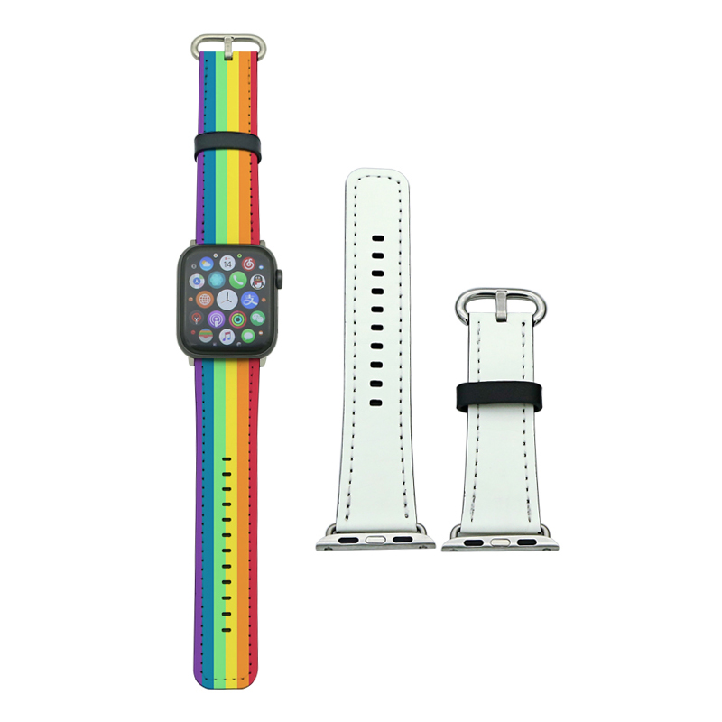 Sublimation PU-läder Apple Watch-armband för serier 1/2/3-38 mm