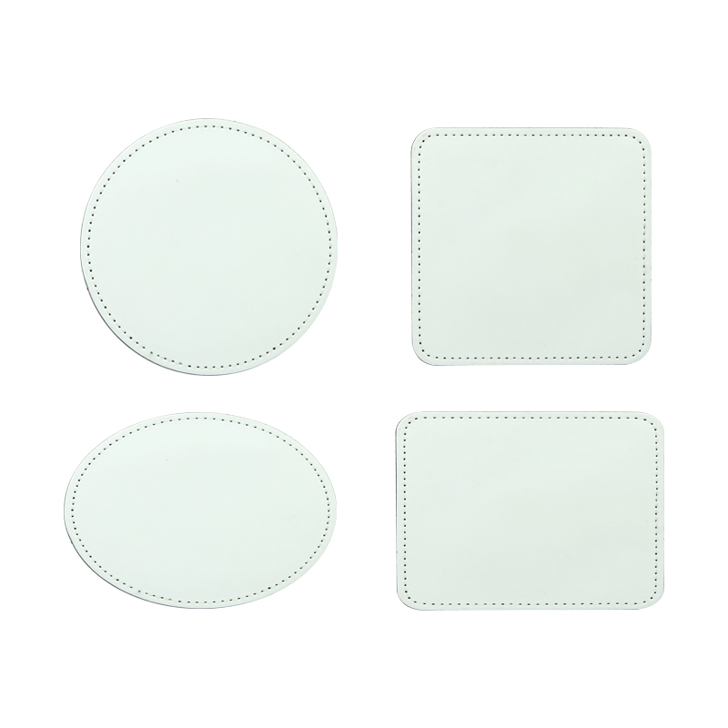 3' runda sublimeringsläderlappar med lim 3' runda sublimeringsläderlappar med lim