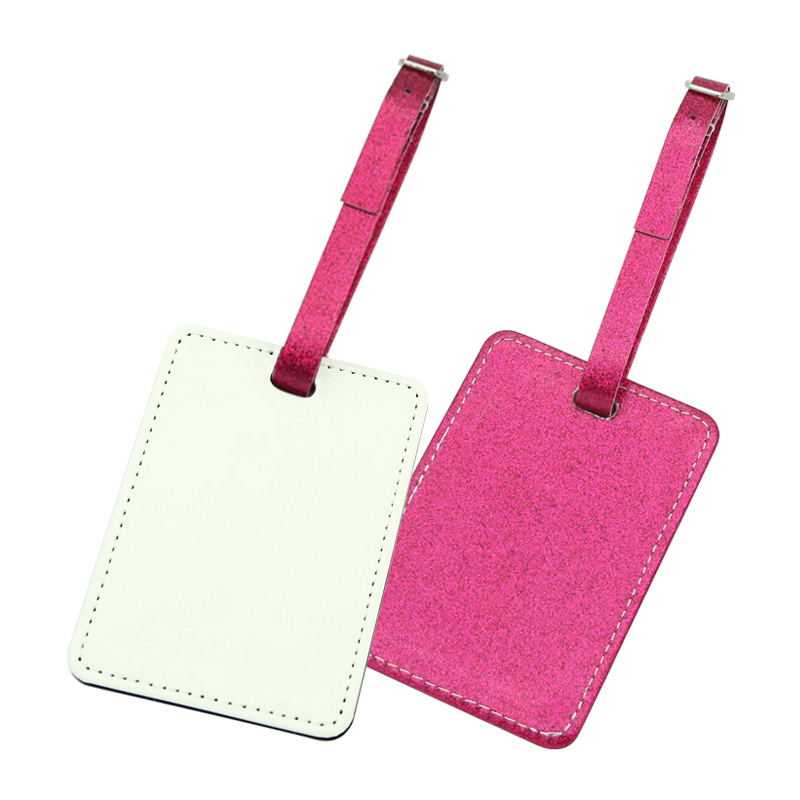 Sublimation Glitter Läder Bagage Tag-Singel Side Utskrivbar Sublimation Glitter Läder Bagage Tag-Singel Side Utskrivbar